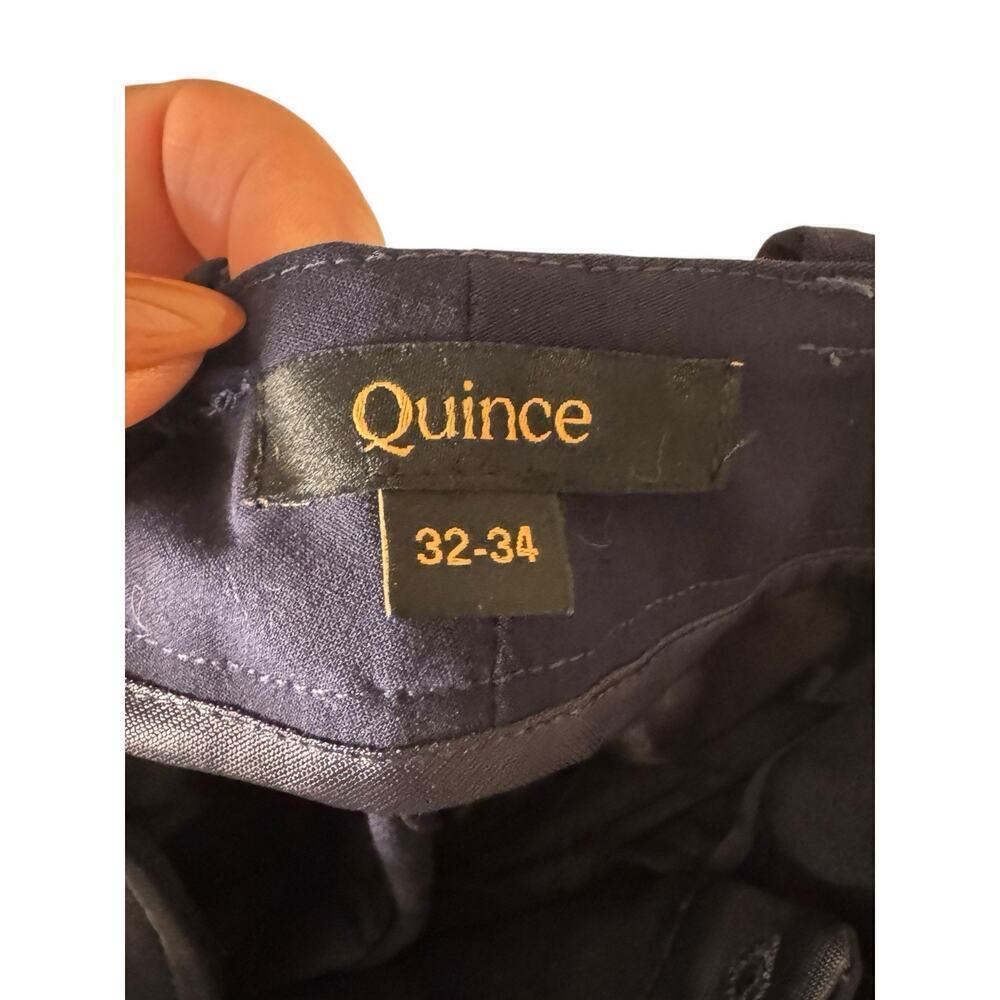 Quince NEW Mens Performance Stretch Dress Pants Slim Fit Navy Blue 32x34 - Picture 4 of 8